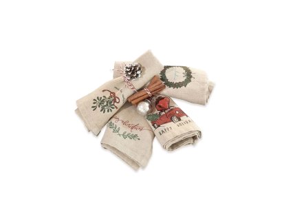 LOBERON Sada 4 ubrousků Camon béžová