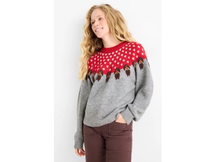 C&A Svetr s nordickým vzorem XL – žakárový