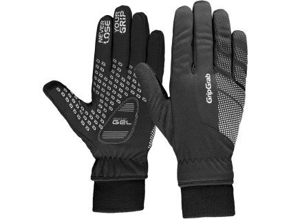 ride hi vis windproof winter glove black large