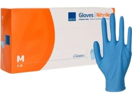ABENA Nitril Classic rukavice nepudrované modré M 100 ks