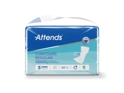 attends contours 5 pads 42 pieces