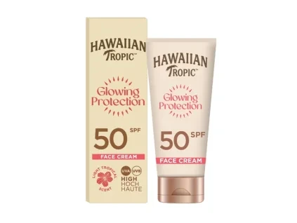 Hawaiian Tropic Glowing Protection SPF 50 Opalovací krém na obličej 50 ml