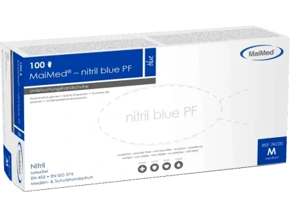 maimed nitrilhandschuhe nitril blue pf nitril blau s 1 original