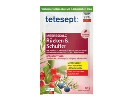Tetesept mořská sůl do koupele Záda a ramena 80 g