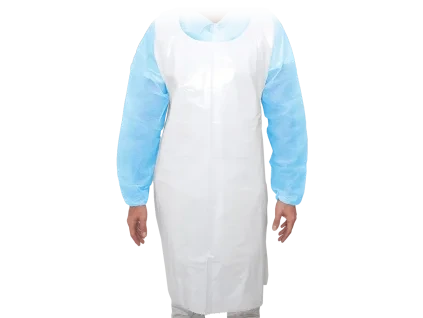 MaiMed Apron Light PE zástěry bílé 75 × 120 cm 100 ks