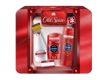 Old Spice Captain dárková sada v plechové krabičce 3 ks