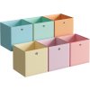SONGMICS Sada 6 skládacích úložných boxů 30 x 30 x 30 cm
