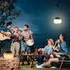 Aosethefrt LED Nabíjecí kempingová lampa IPX5 2 barvy