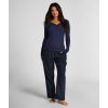 Hunkemöller Pyžamový top Henley M – modrý