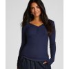Hunkemöller Pyžamový top Henley M – modrý