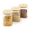 Navaris Glass Storage Jars 33 oz Set of 3 Airtight Food Containers with Wooden Bamboo Lids Stackable Square Design for Kitchen Dry Goods 7107dfa5 b5e1 46b4 a46c 1a26f28b01d8.7fc91928101d3501b553dc3501f856f9