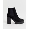 asos design elderberry chunky chelsea boots in black