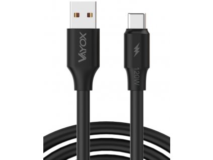 Kabel USB-USB-C se dvěma koncovkami 120W 3A 1m černý