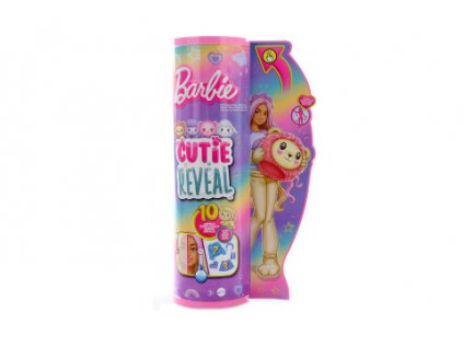 Barbie Cutie Reveal Barbie pastelová edice - lev HKR06 TV