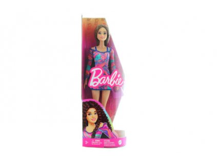 Barbie Modelka - duhové marble šaty HJT03