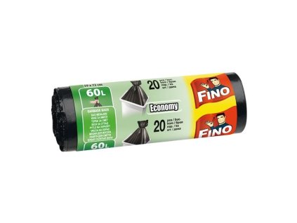 Pytle na odpadky FINO - economy, černé, 60 l,20 ks
