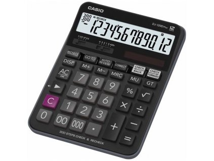 Velká stolní kalkulačka Casio DJ 120D Plus, černá