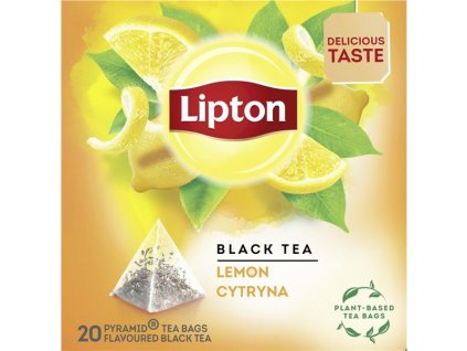 Černý čaj Lipton Lemon, s citronem, 20x 1,7 g