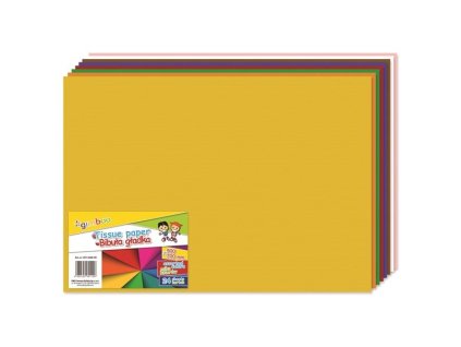 Hedvábný papír Gimboo - 50x70cm,mix barev,24 listů