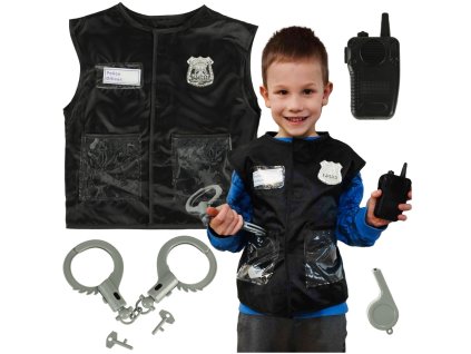 Karnevalový kostým policista kostým set 3-8 let starý