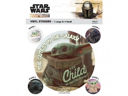 Vinylové samolepky Star Wars: Mandalorian - Baby Yoda