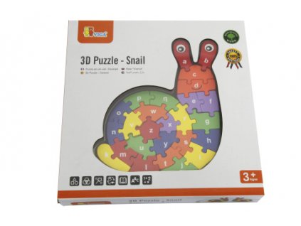 3D Puzzle - Šnek s písmenky