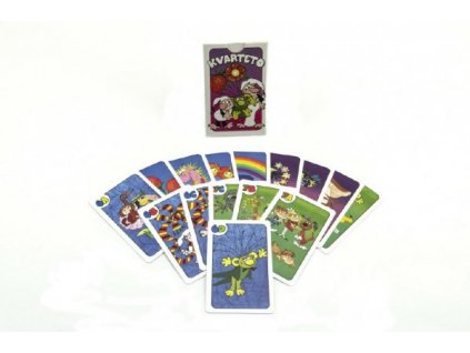 Kvarteto Pojď s námi do pohádky společenská hra - karty v papírové krabičce 6x9x1,5cm