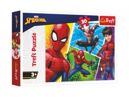 Puzzle Spiderman a Miguel/Disney 27x20cm 30 dílků v krabičce 21x14x4cm