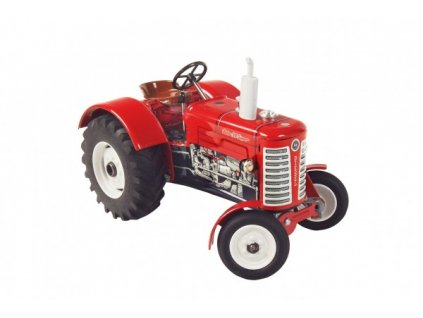 Traktor Zetor 50 Super červený na klíček kov 15cm 1:25 v krabičce Kovap