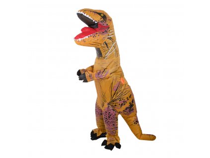 T-REX Obří hnědý nafukovací kostým dinosaura 1,5-1,9 m
