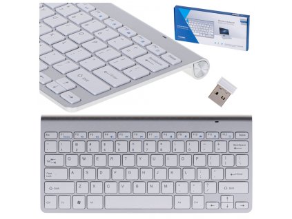 Bezdrátová klávesnice Smart TV stříbrná