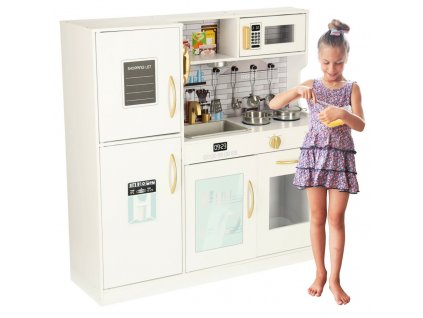 Dřevěná kuchyňka pro děti s lednicí