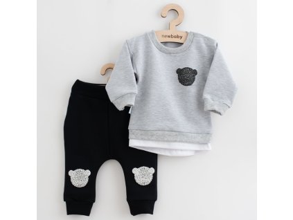 Kojenecká souprava tričko a tepláčky New Baby Brave Bear ABS šedá
