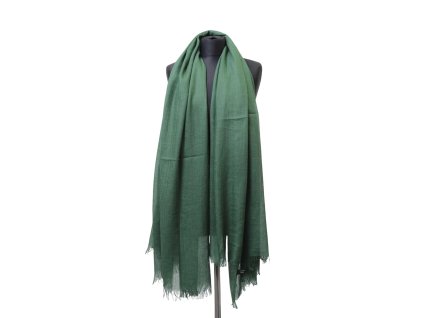 Jednobarevná šála – smaragdová, jemná, univerzální, 190x110 cm, 50% bavlna, 50% modal, ideální doplněk k jakémukoliv outfitu.