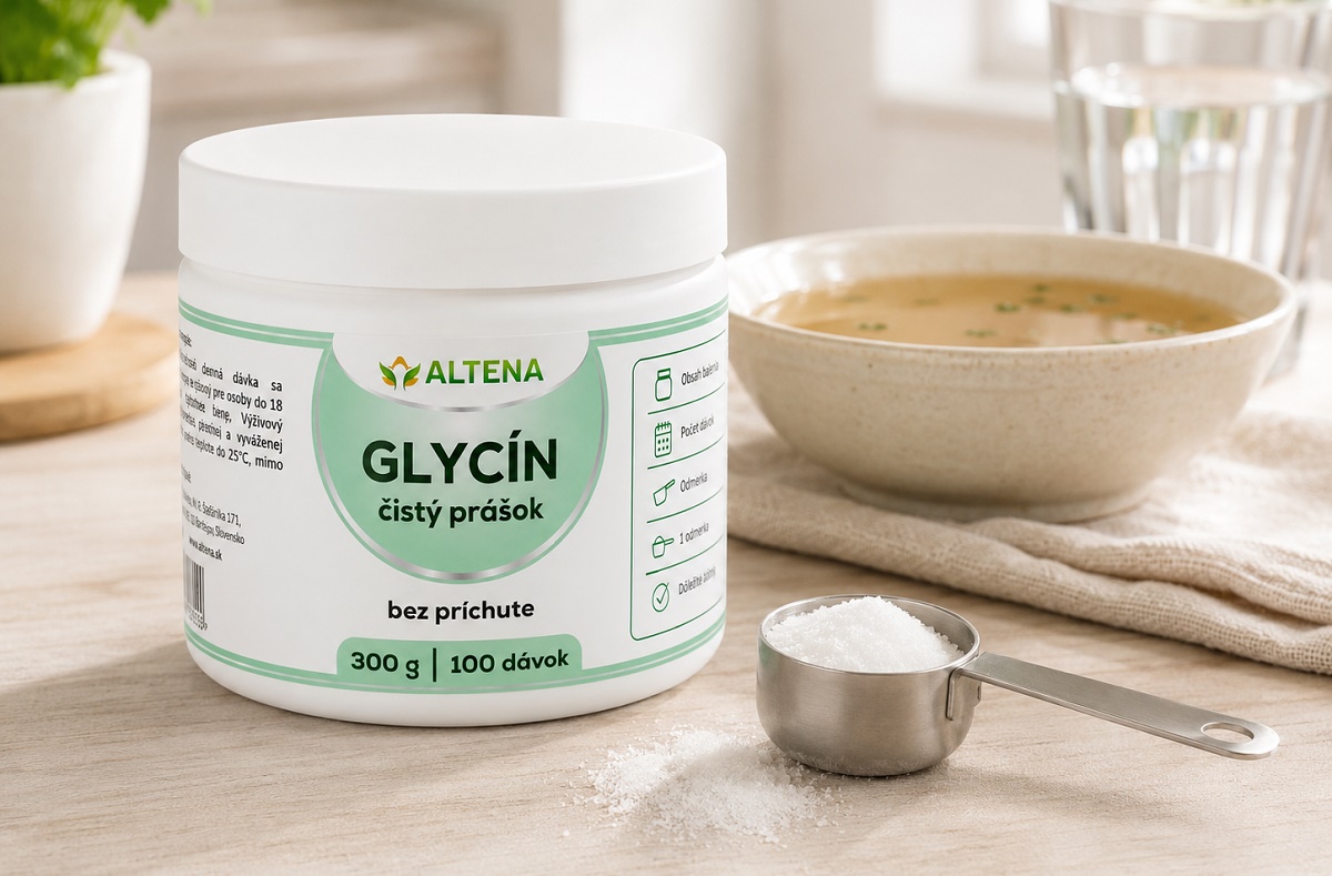 ALTENA Glycín – prášková forma a kolagénové zdroje stravy