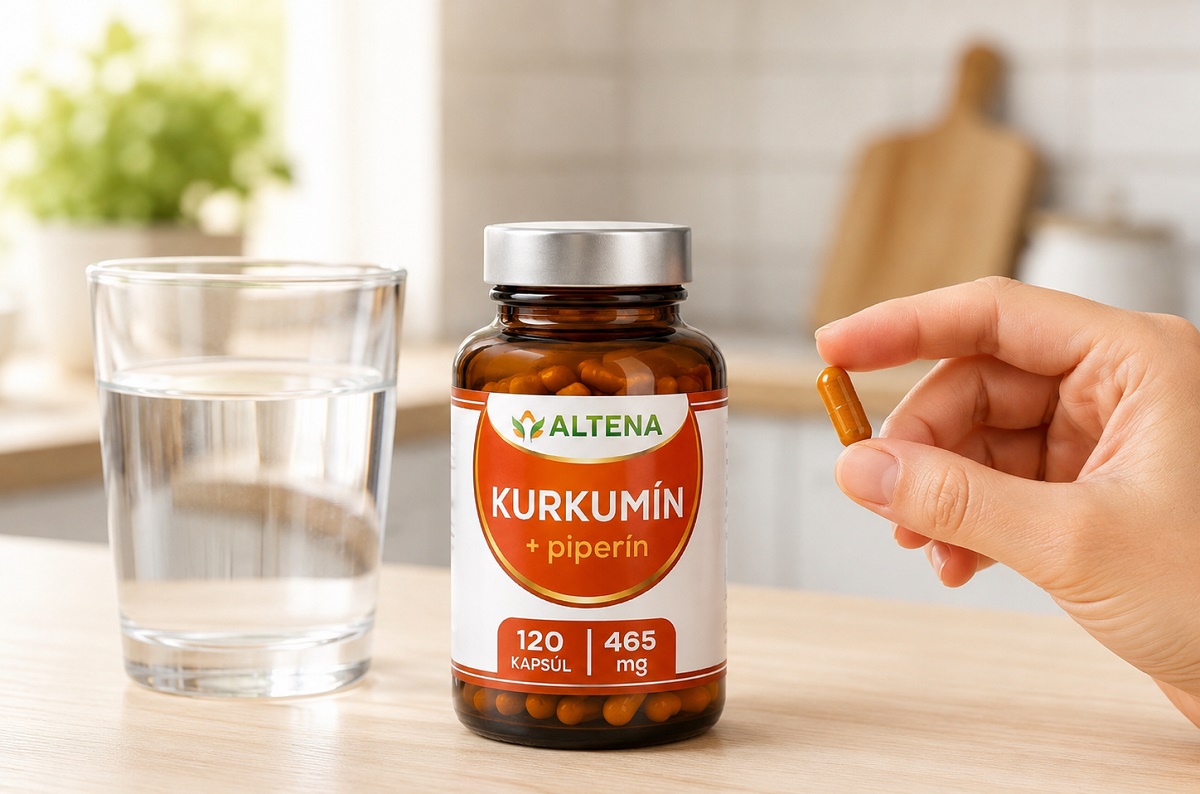 ALTENA Kurkumín + piperín — dávkovanie 1 kapsula denne