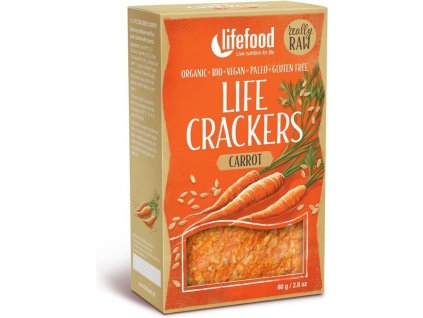 Raw krekry mrkvové Bio 90g Lifefood