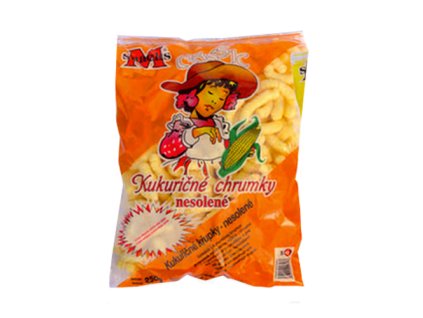 Chrumky kukuričné nesolené 100g M-snacks