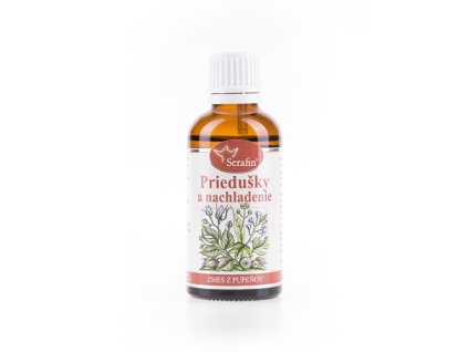 Tinktúra zo zmesi z pupeňov Priedušky a nachladnutie 50ml Serafin