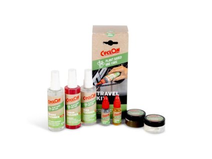 cestovna sada na cistenie a mazanie bicykla cyclon bike care plant based travel kit 1 v