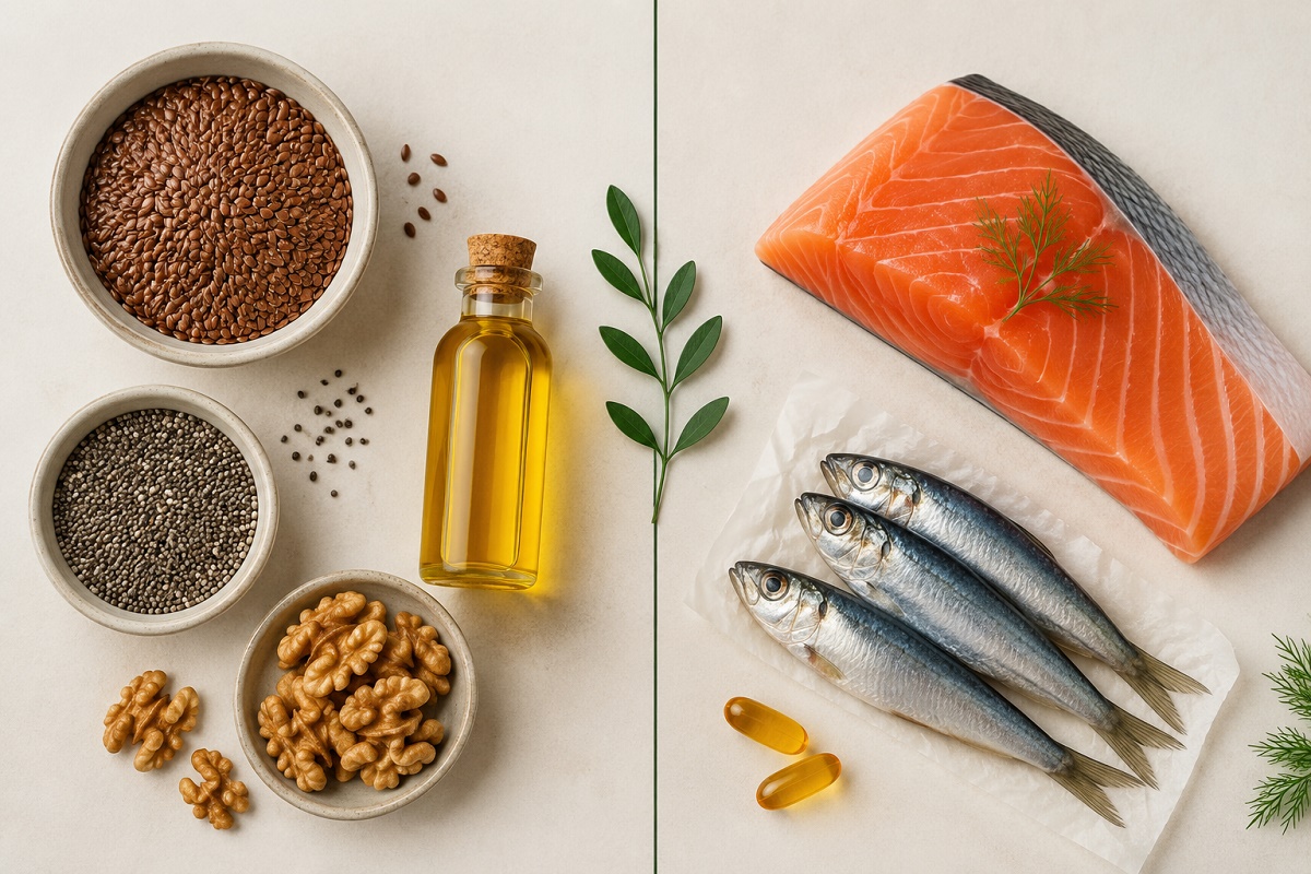Omega-3 v potravinách: ryby, semienka a orechy