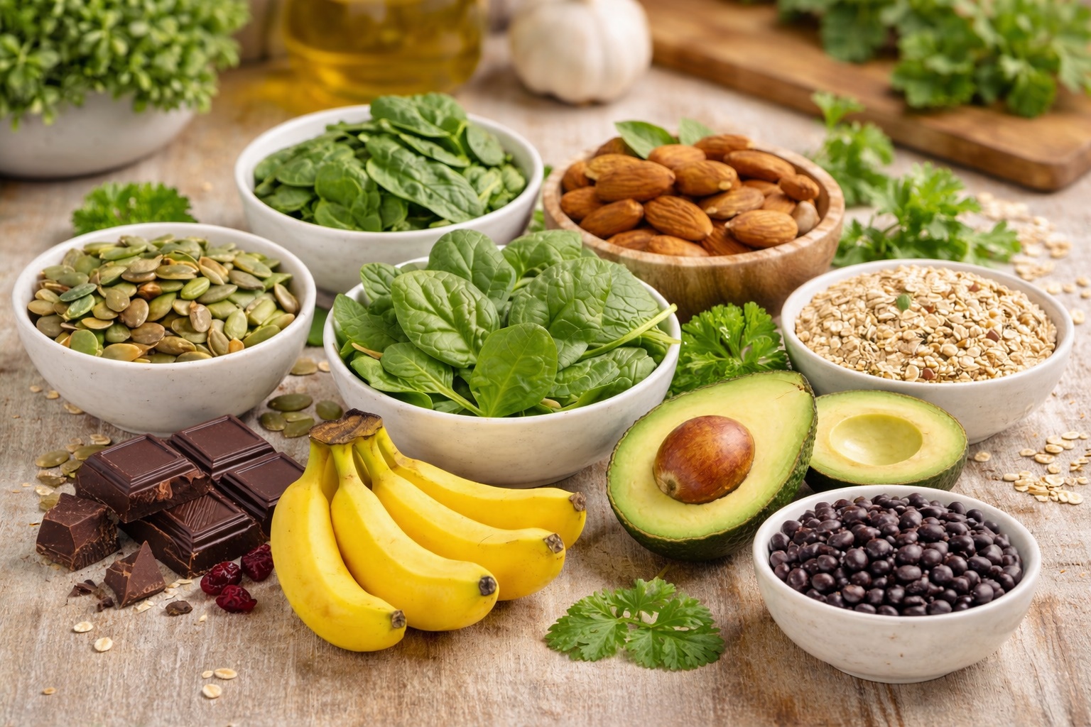 Potraviny bohaté na horčík: kde sa nachádza a koľko ho treba zjesť