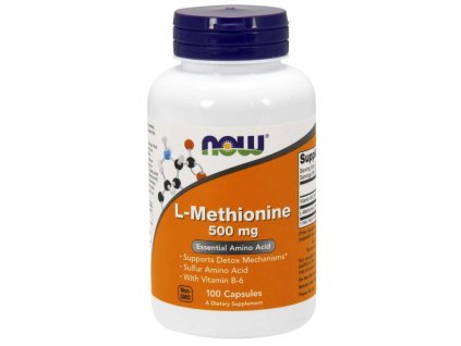 NOW L-Methionine 500 mg 100 kapsúl - esenciálna aminokyselina