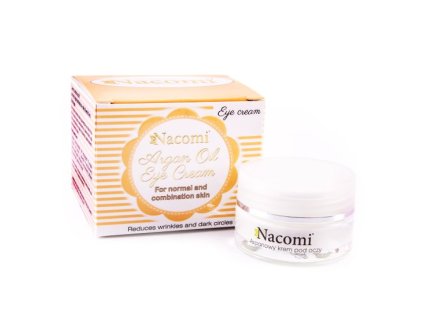 Nacomi - Přírodní oční krém s arganovým olejem, proti vráskám, 15 ml