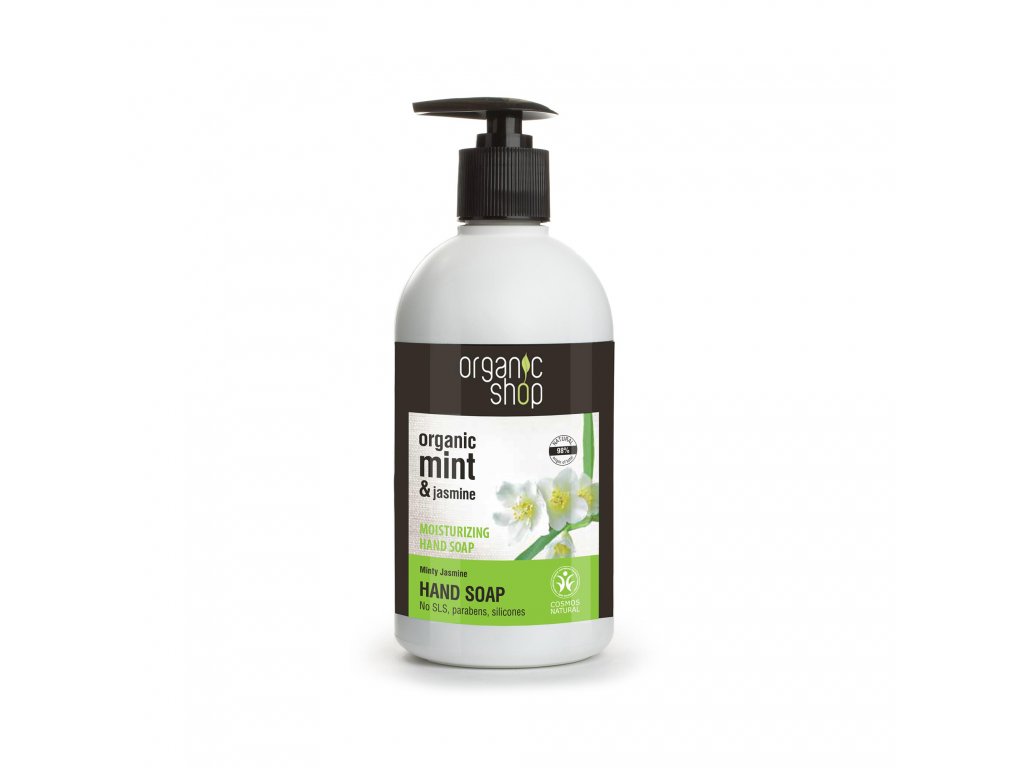 Organic shop Hydratační mýdlo na ruce Mátový jasmín, 500 ml