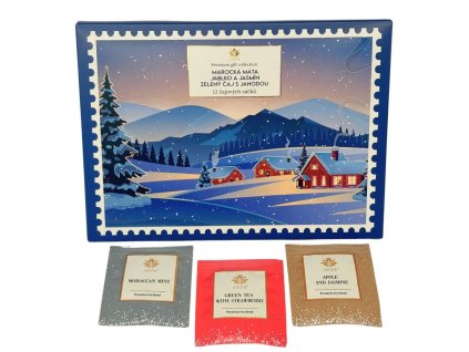 7548 2 arome caj v obalce cerny marocka mata jablko a jasmin jahoda 3 prichute po 4 ks