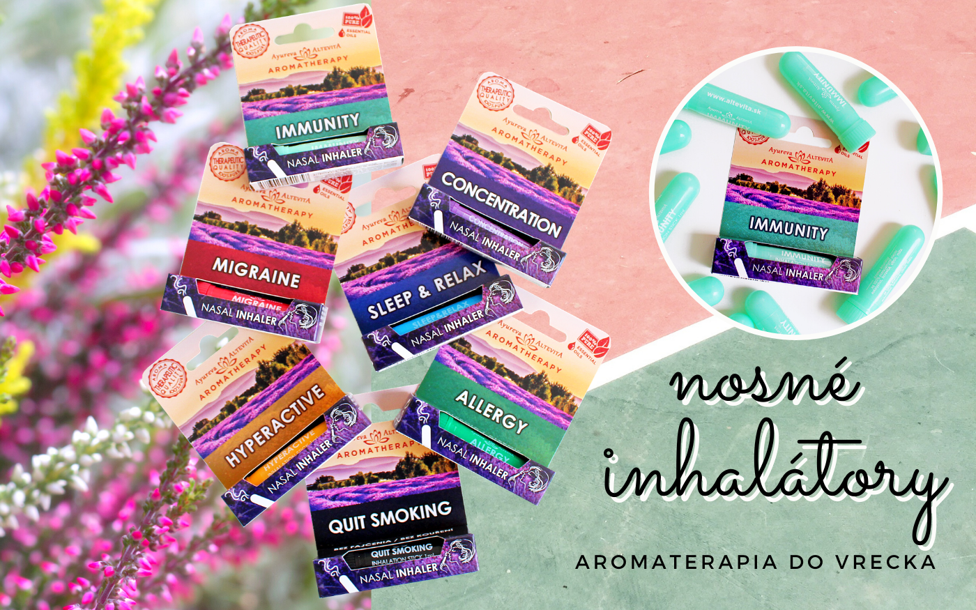 Nosné inhalátory - aromaterapia do vrecka