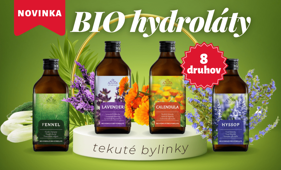 Bylinné hydroláty v BIO kvalite na vonkajšie aj vnútorné použitie