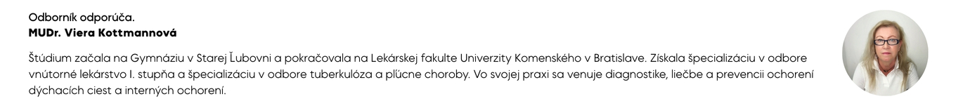 MUDr. Viera Kottmannová Štúdium začala na Gymnáziu v Starej Ľubovni a pokračovala na Lekárskej fakulte Univerzity Komenského v Bratislave. Získala špecializáciu v odbore vnútorné lekárstvo I. stup