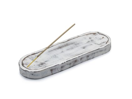 AWM Veľký Stojan na Vonné Tyčinky 30x10cm - Biela Vymývaná 1ks